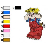 Dennis the Menace Embroidery Design 11